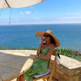 Vestido midi con aberturas y estampado abstracto Melody